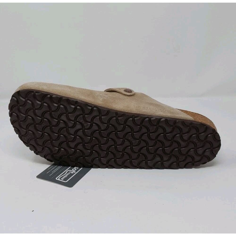 Birkenstock Boston Soft Footbed Taupe Suede Clogs Size EU 45 US 12 Regular Fit - Picture 10 of 16
